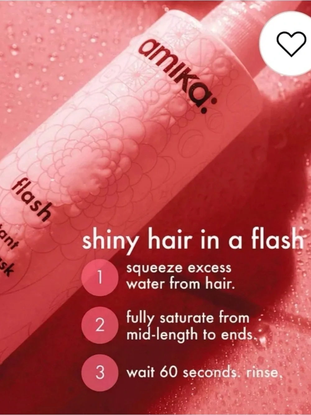 NEW Bundle 3 Amika Vault Shampoo Conditioner & Flash  shine color-lock full size